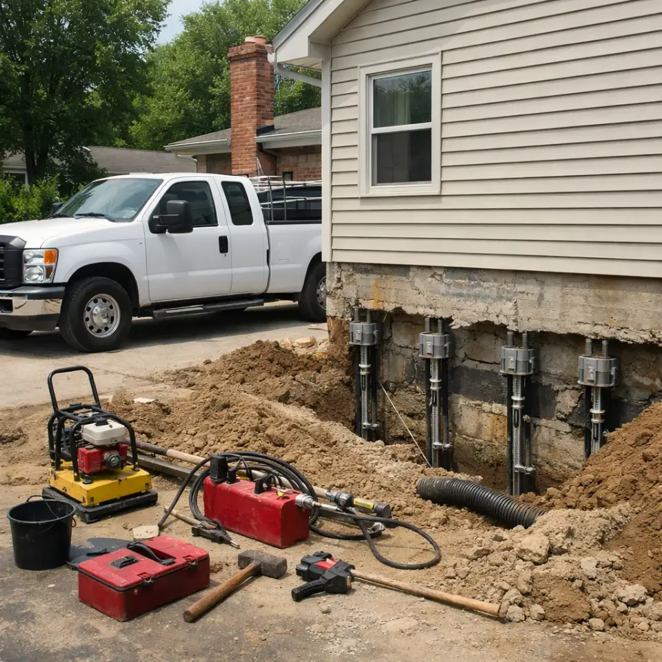 Under-Slab Void Filling & Deep Soil Stabilization — Dallas
